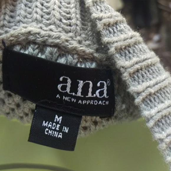 a.n.a gray & yellow striped knit sweater - Picture 8 of 8